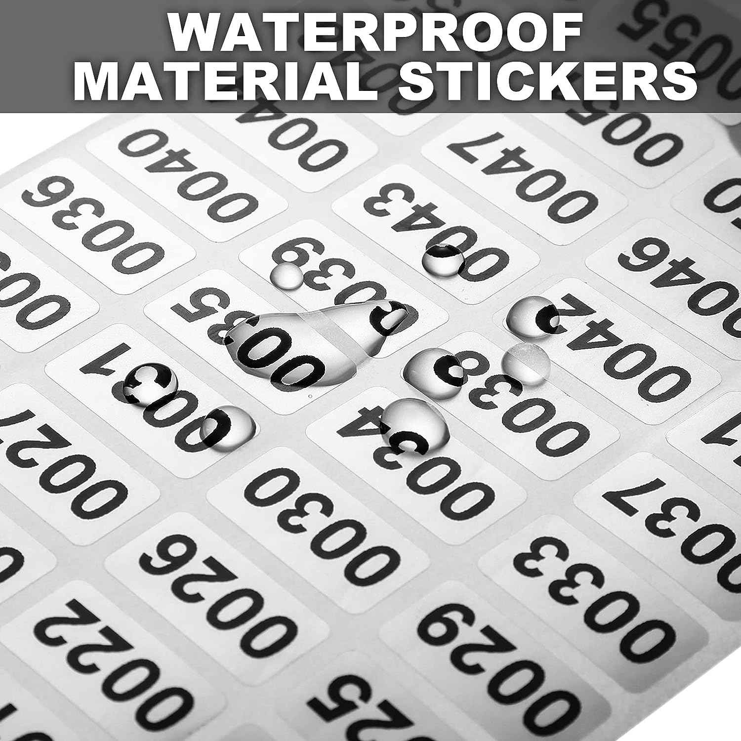 200 Pcs 4 Inch White Number Stickers - Waterproof Vinyl Numbers For Mailboxes, Bins, DIY