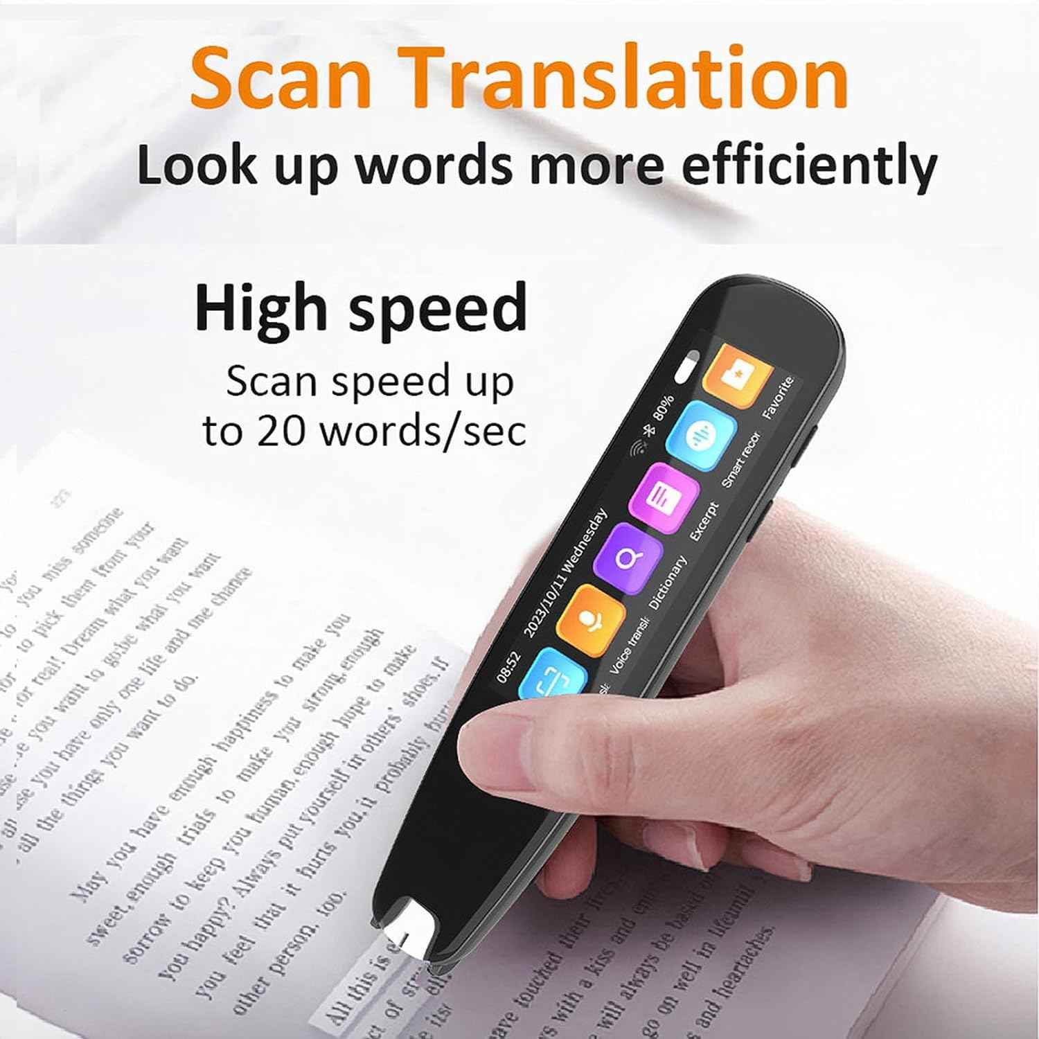 125 Language Digital Translation Scanning Pen Smart Scanner Translator