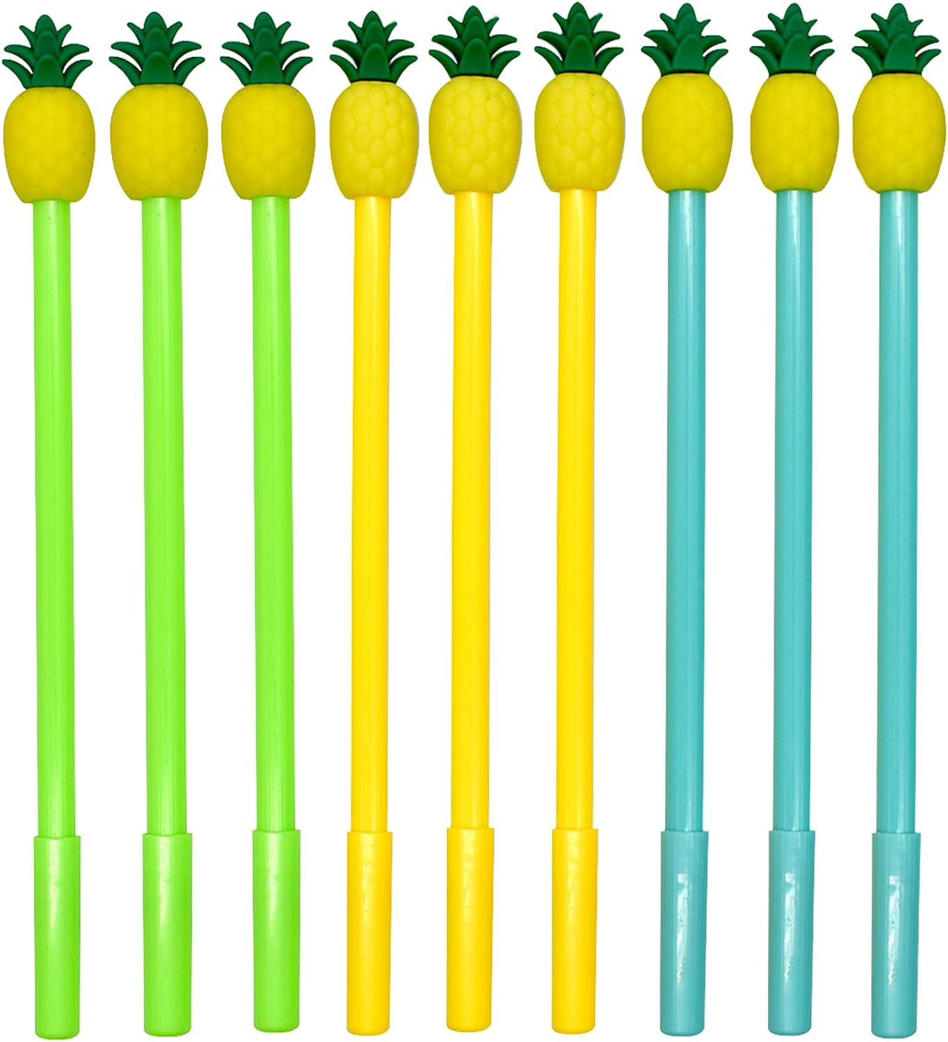 12PCS Cute Pineapple Fruit Gel Pens Black Ink 0.5mm