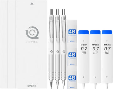 M&G 3PCS 0.5mm Mechanical Pencils with HB Lead Refills Set