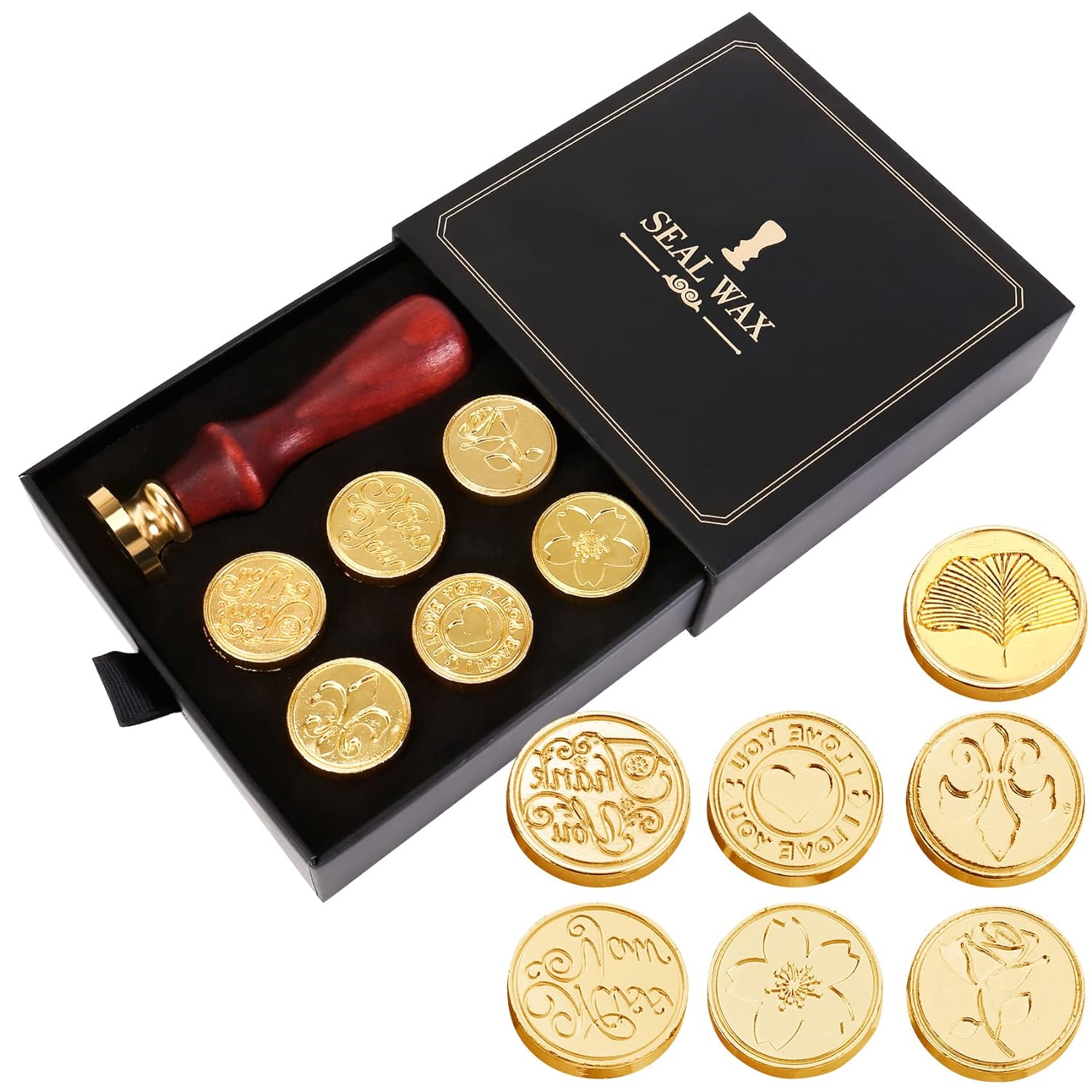 7 Piece Wax Seal Stamp Set