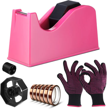 9Pcs Heat Sublimation Tape Dispenser Set with Gloves and Heat Tapes