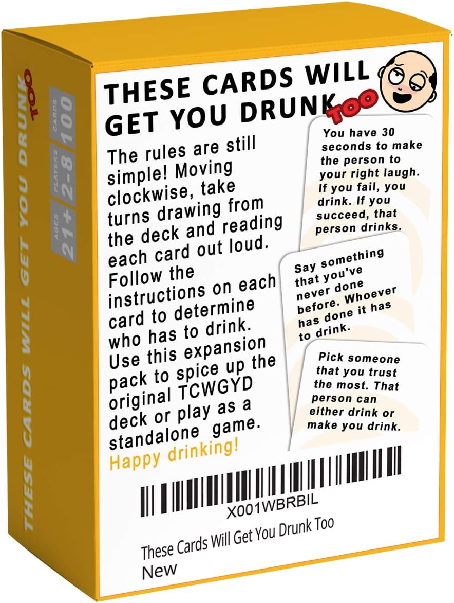 These Cards Will Get You Drunk Too [Expansion] - Fun Adult Drinking Game for Parties