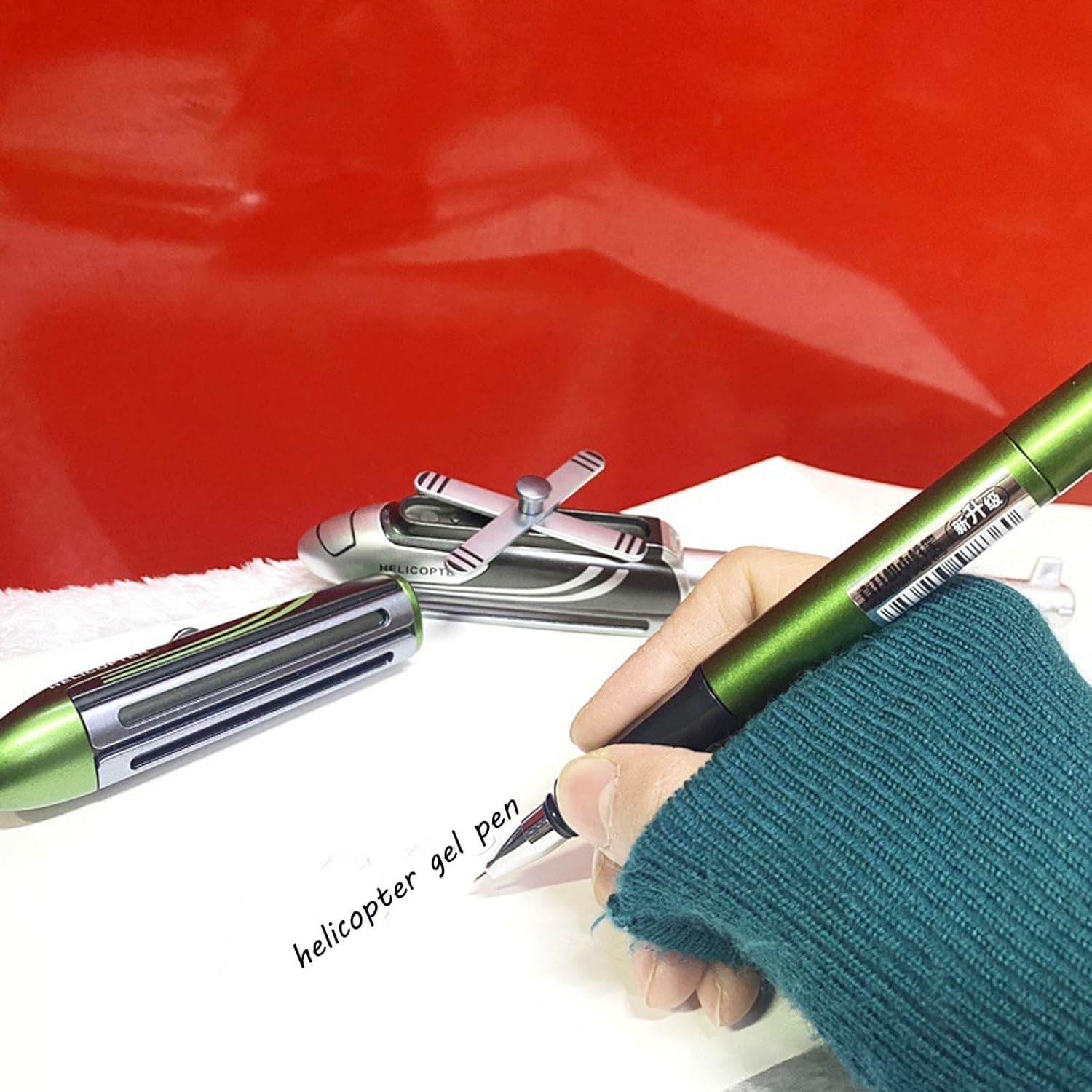 6PCS Novelty Helicopter Gel Pen with 12 pcs Refills for Kids