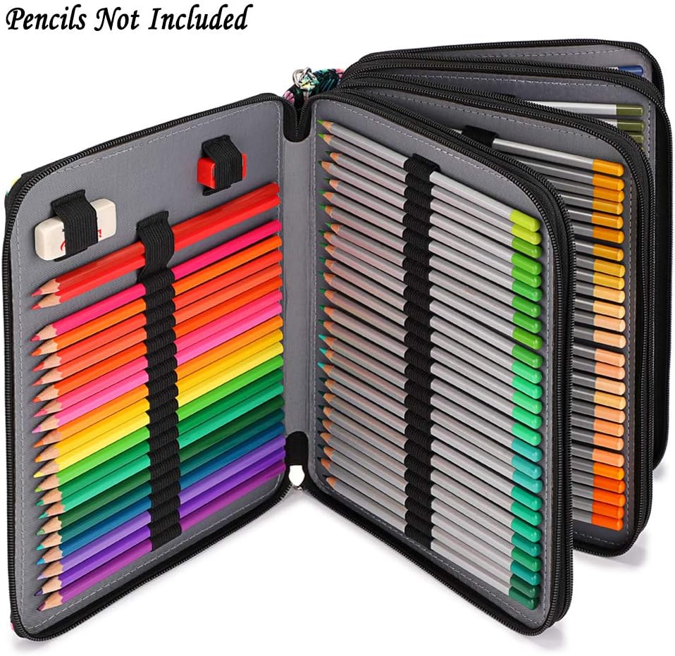 200 Slots Colored Pencil Case Large Capacity Pencil Organizer