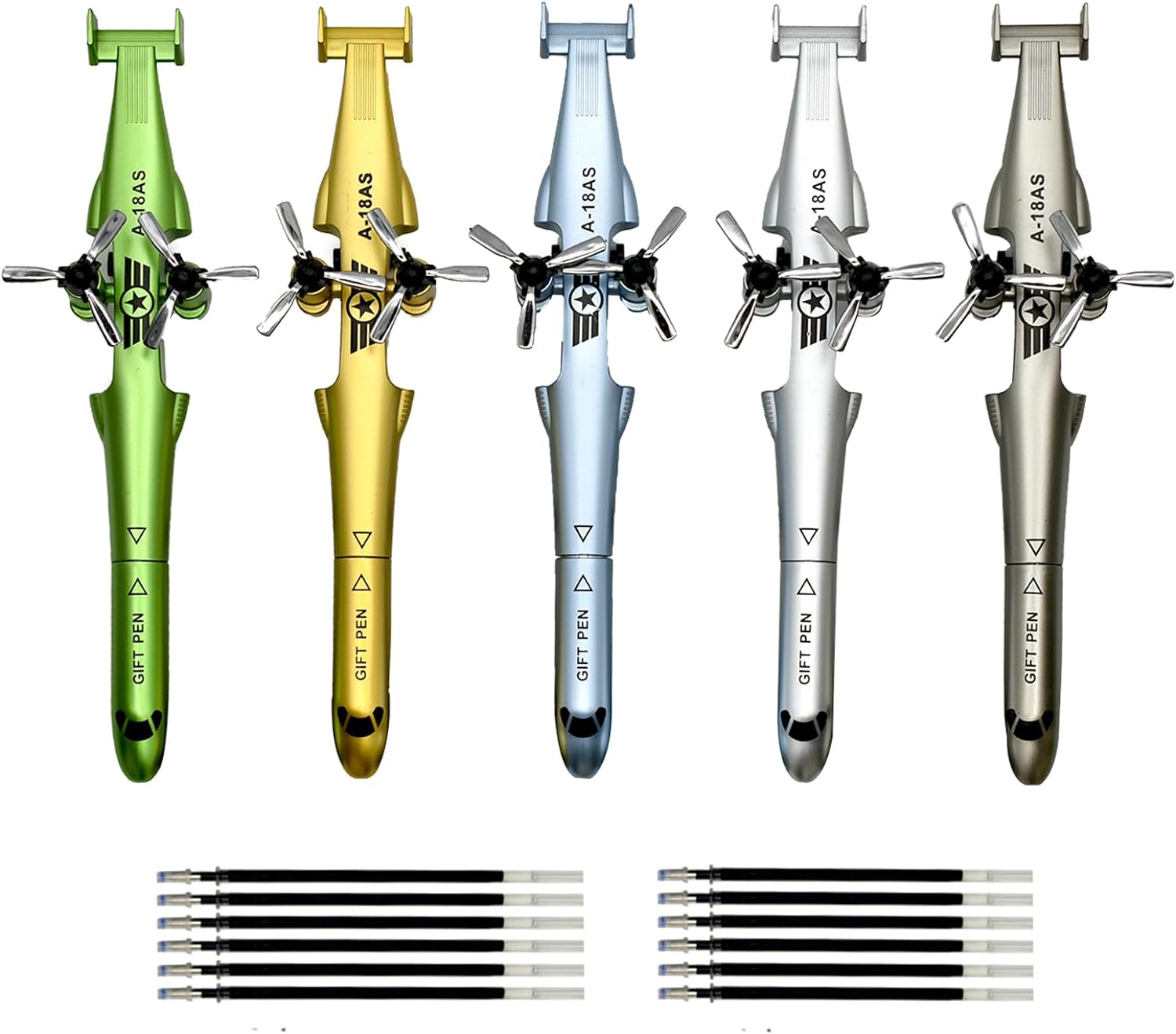 5PCS Novelty Warcraft Gel Pens Airplane Shape