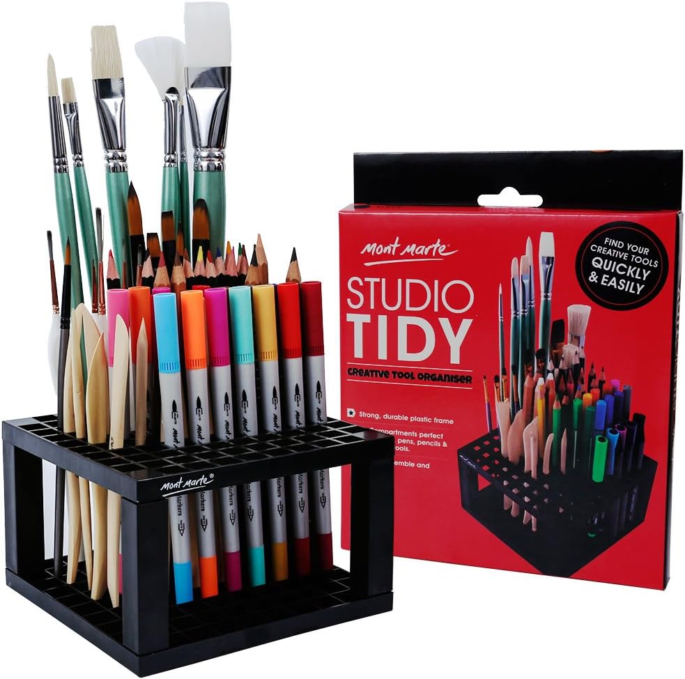 MONT MARTE 96 Hole Plastic Marker Pen,Pencil,Brush Holder