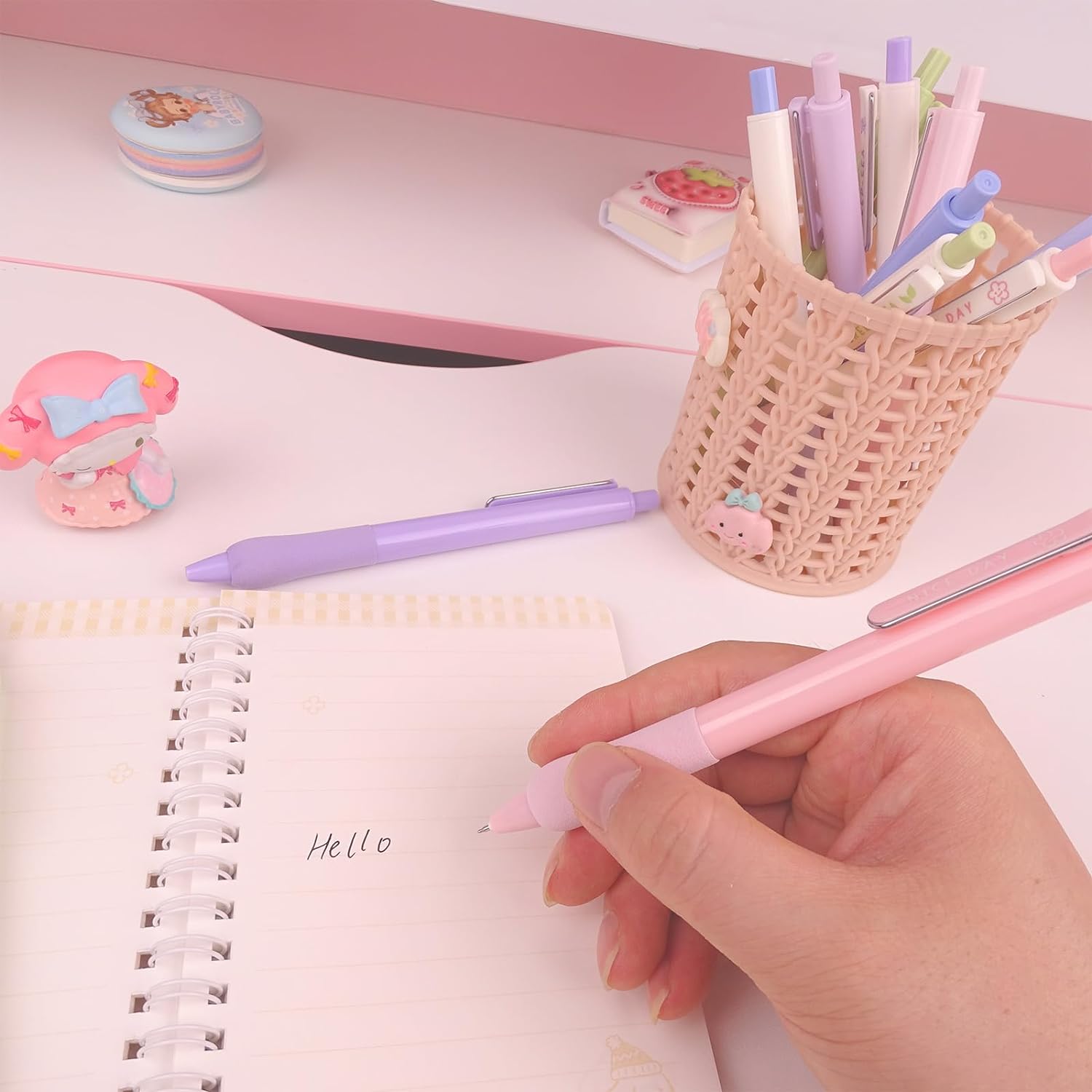 COLNK Gel Pens 0.5mm Black Ink Fine Point with Soft Comfort Grip,12 Counts