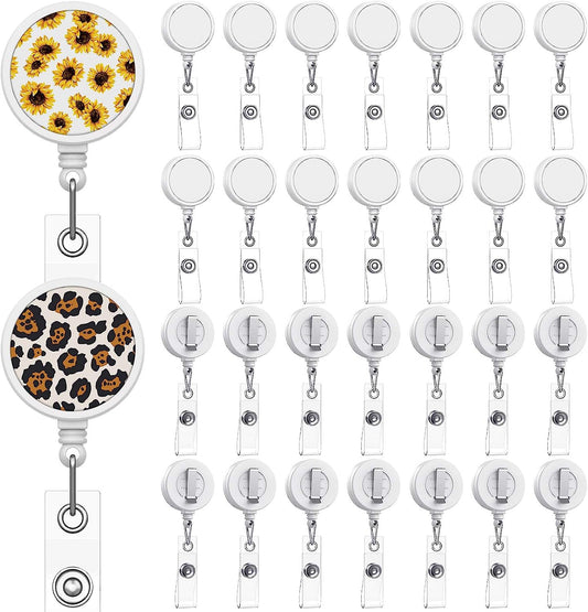 28Pcs Blank Sublimation Tag Holder for ID Card Keys Name Tag DIY