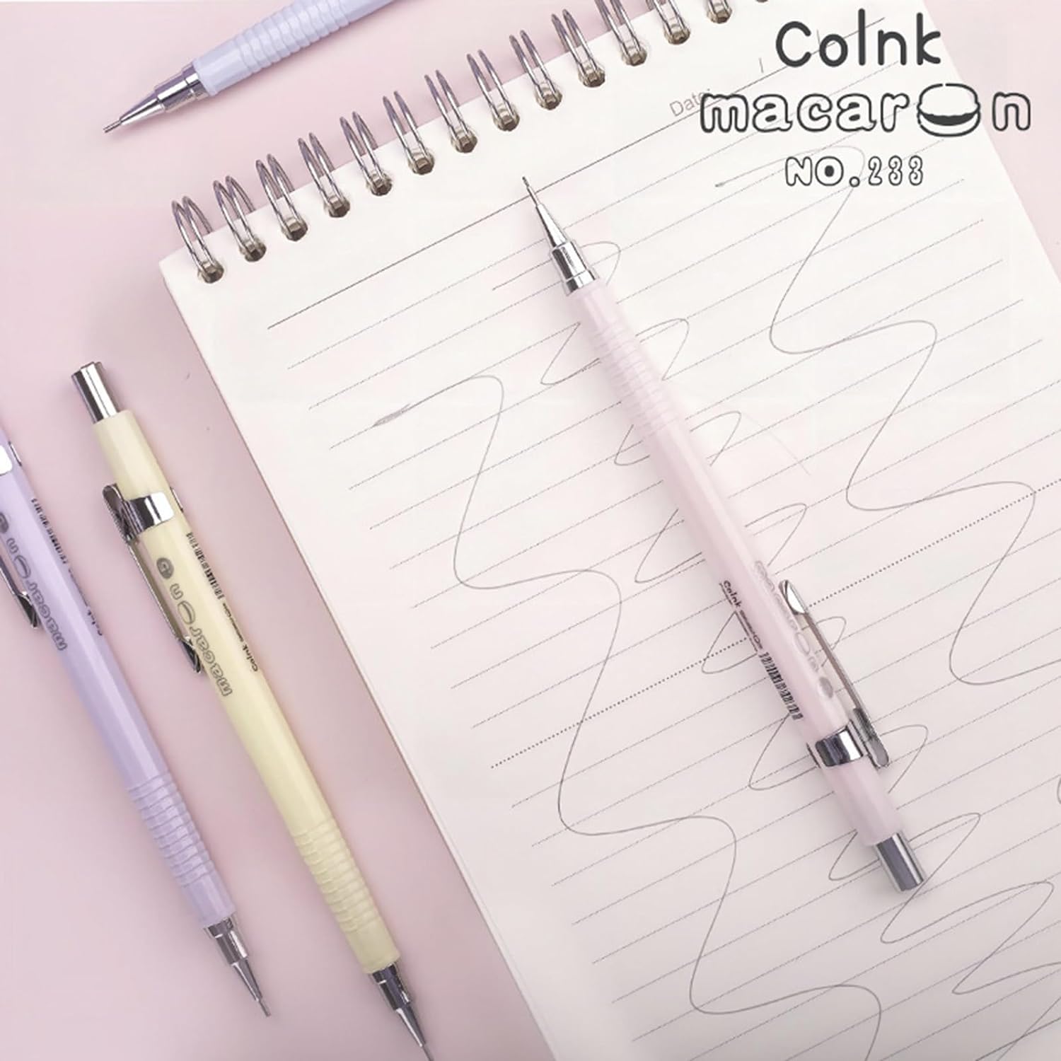 COLNK 6pcs Pastel Art Mechanical Pencil Set 0.5mm