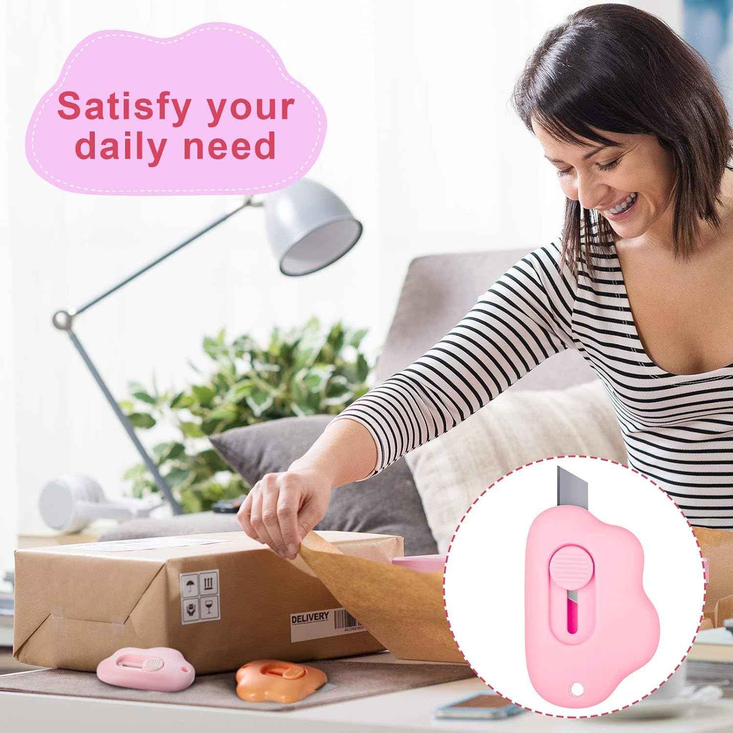 8Pcs Mini Box Cutter Art Knives Retractable Letter Openers, Portable - View #8