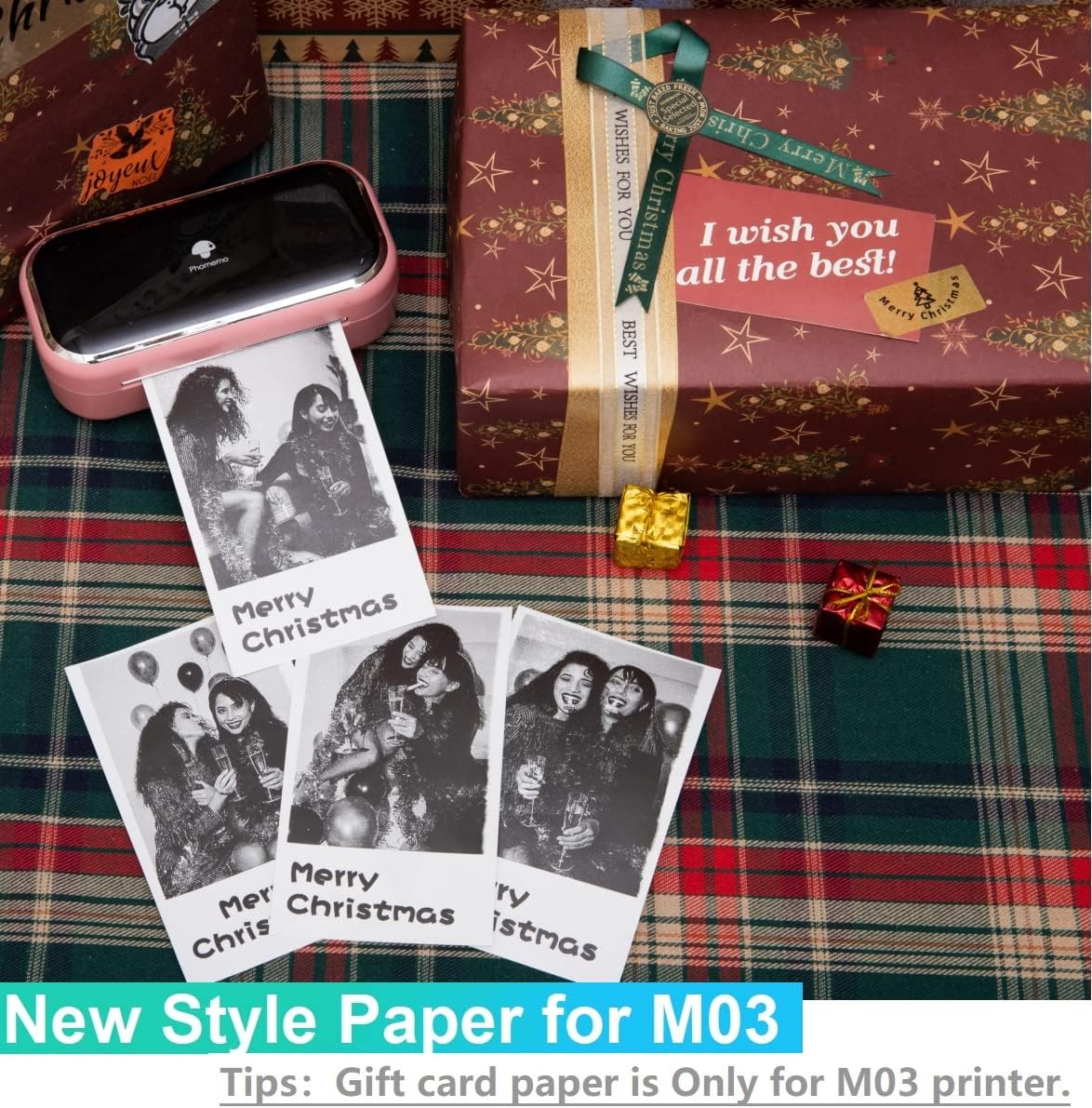 Phomemo M03 Portable Bluetooth Printer for 2-3 Inch Width Thermal Paper