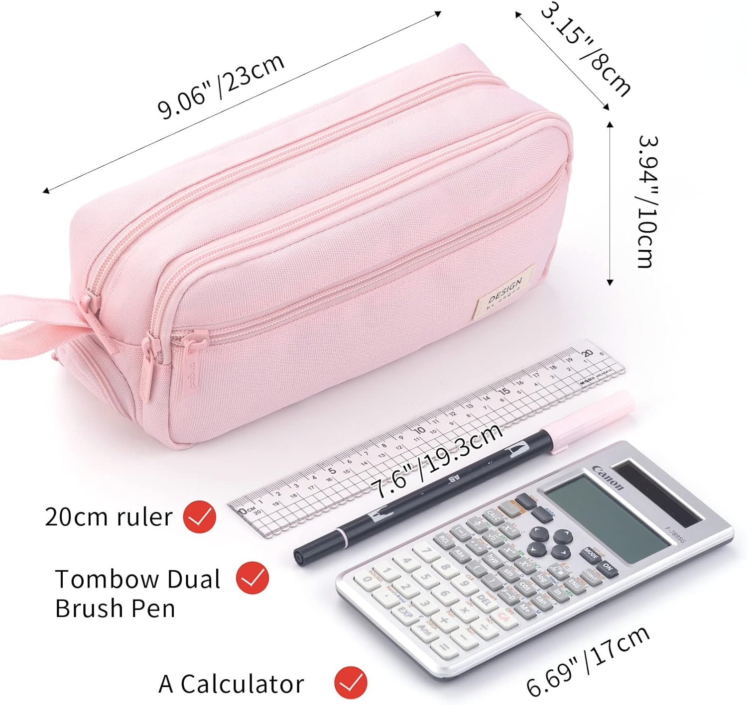 Large Pencil Case High Capacity Holder Box Storage Bag