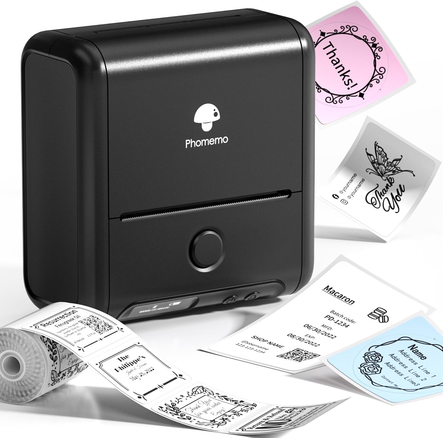 Phomemo M200 Label Maker,Bluetooth Thermal Label Printer (Type-C Charger)