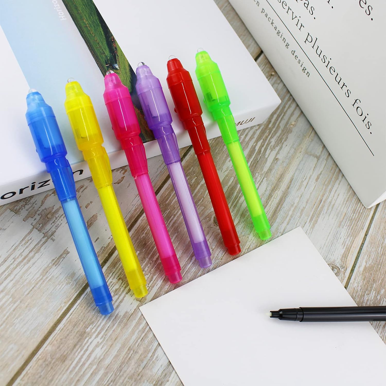 7pcs Invisible Ink Spy Pen with UV Light for Kids Secret Message