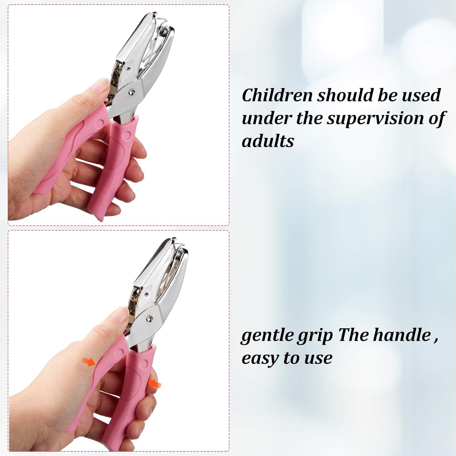 3 Pieces Handheld Hole Paper Punches Metal