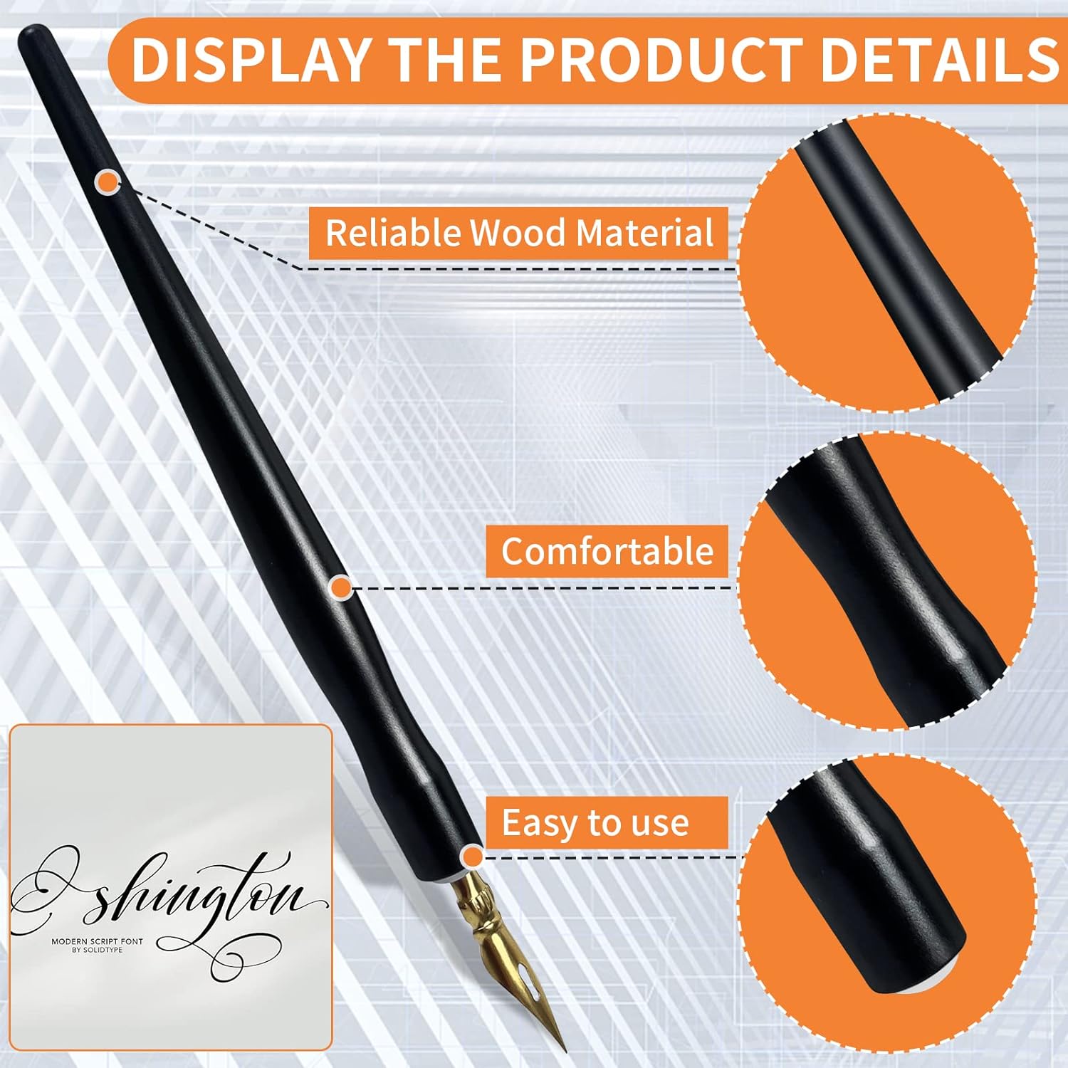 17 Pieces Stainless Steel Calligraphy Pen Nibs Set