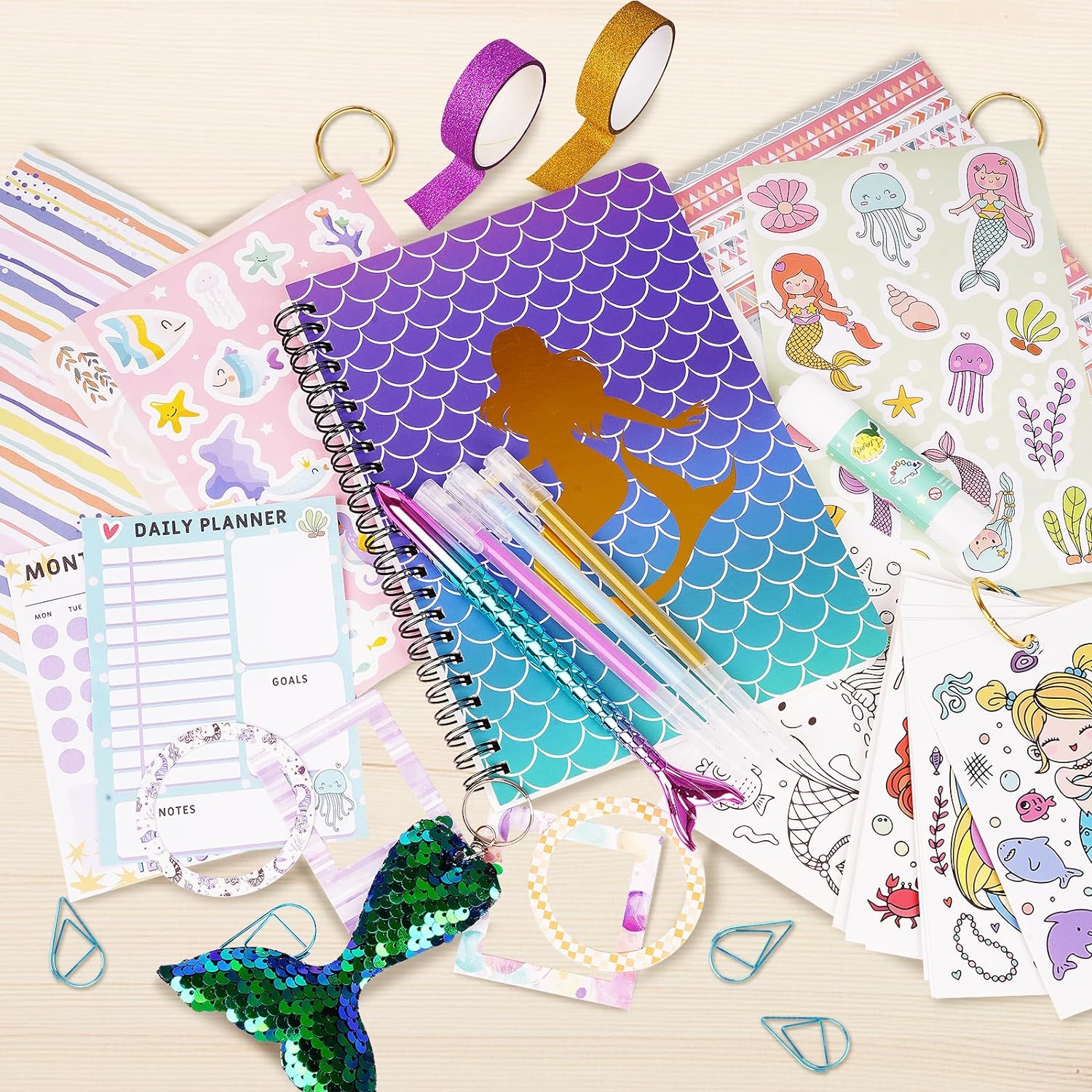 DIY Scrapbook Journal Kit for Girls Diary 6-14 Years Mermaid