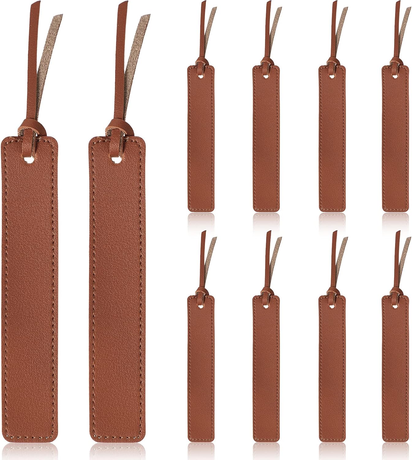 Handmade Genuine Leather Bookmarks 10 Pack