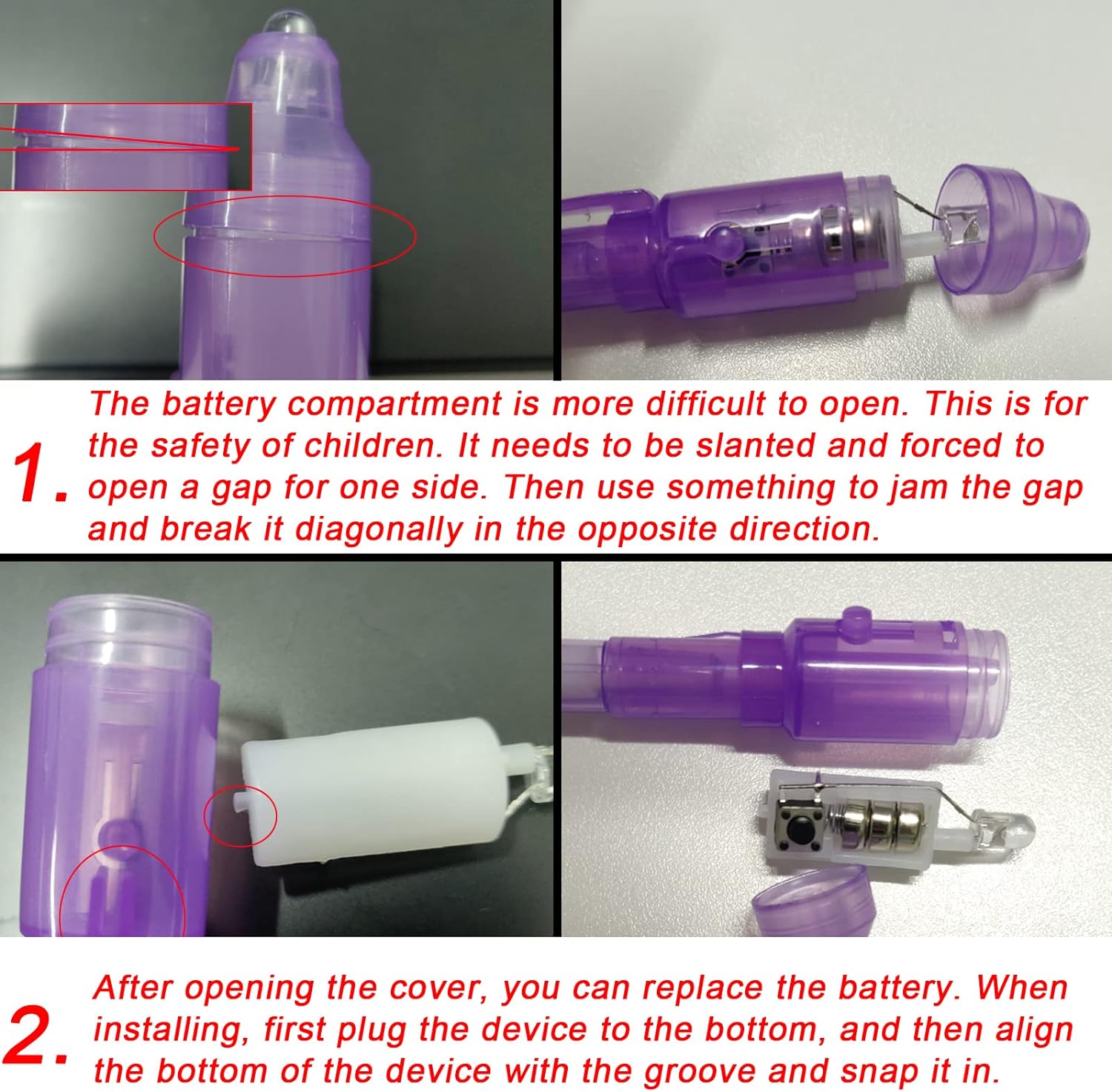 7pcs Invisible Ink Spy Pen with UV Light for Kids Secret Message - TTpen
