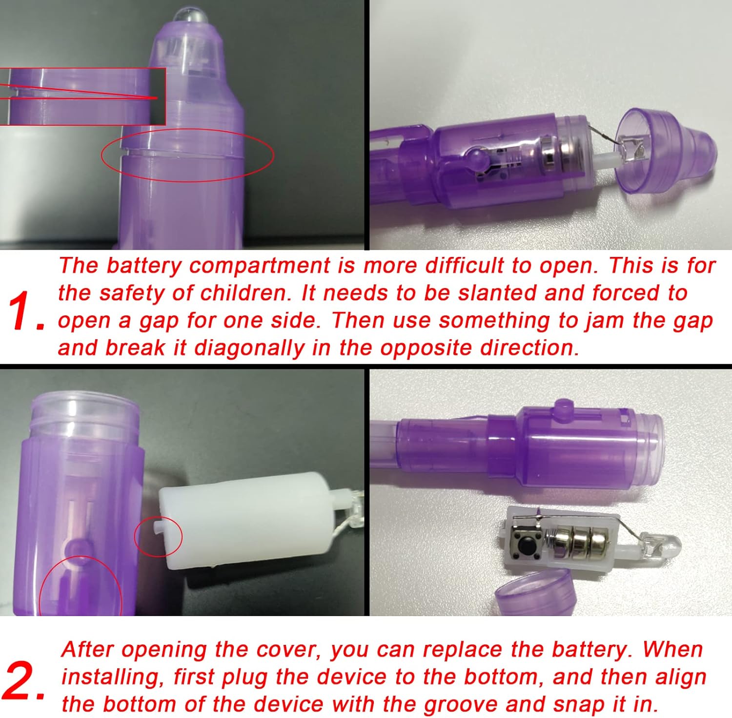 7pcs Invisible Ink Spy Pen with UV Light for Kids Secret Message