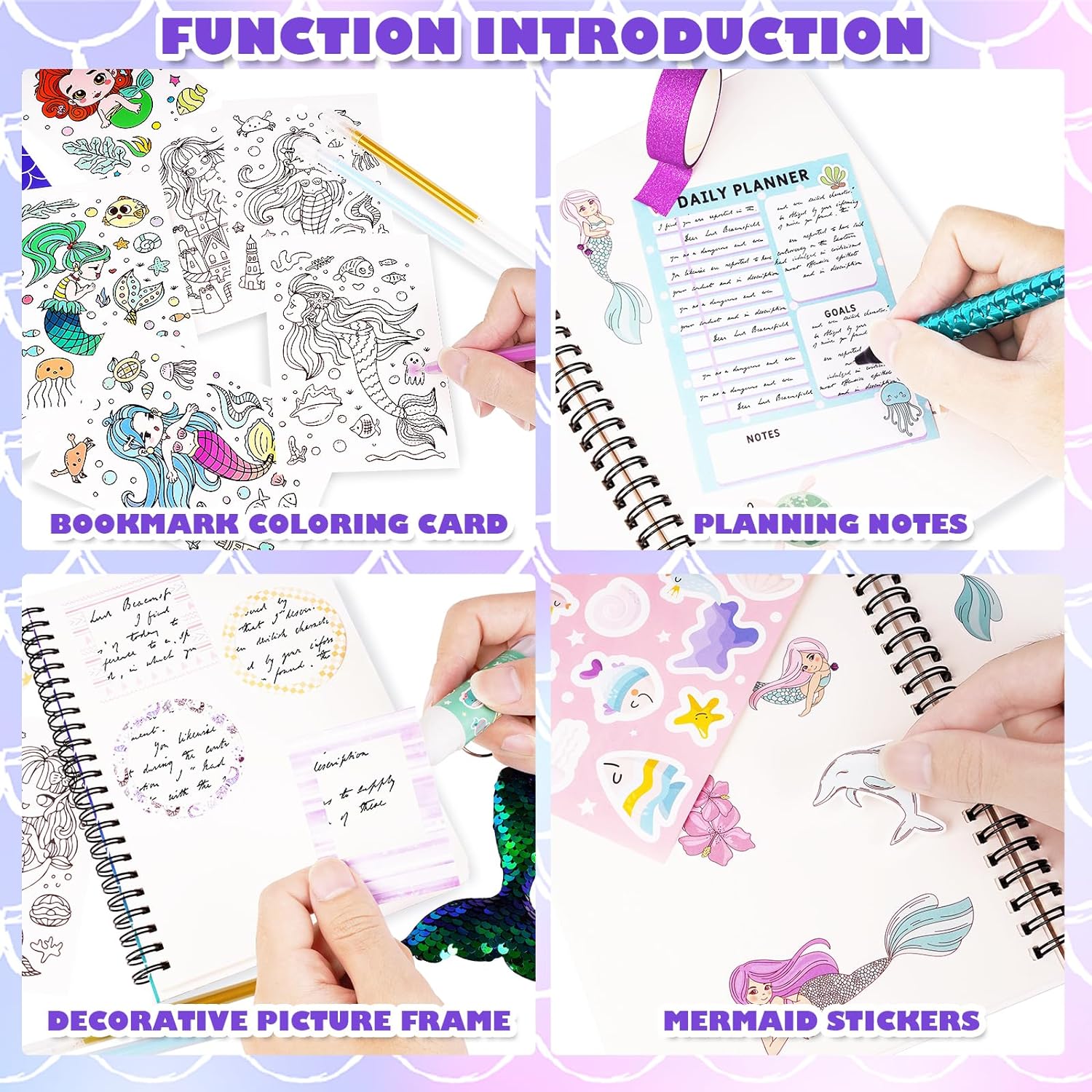 DIY Scrapbook Journal Kit for Girls Diary 6-14 Years Mermaid