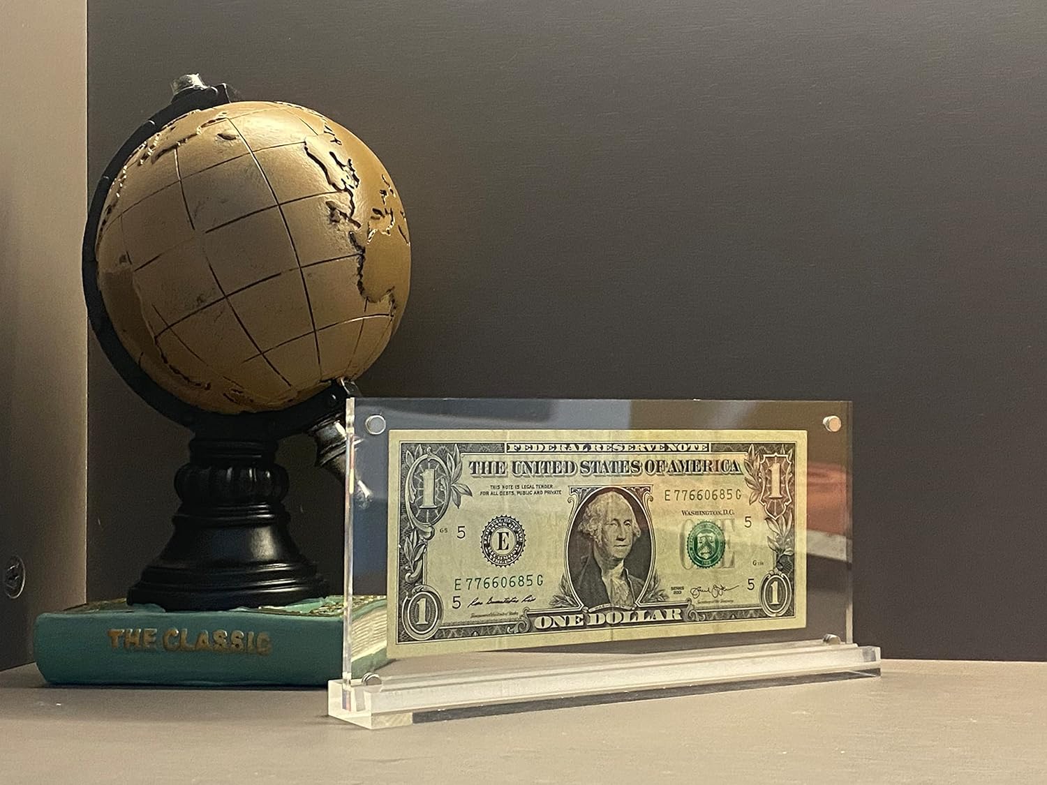 Acrylic Dollar Bill Frame Money Holder 2 Pack