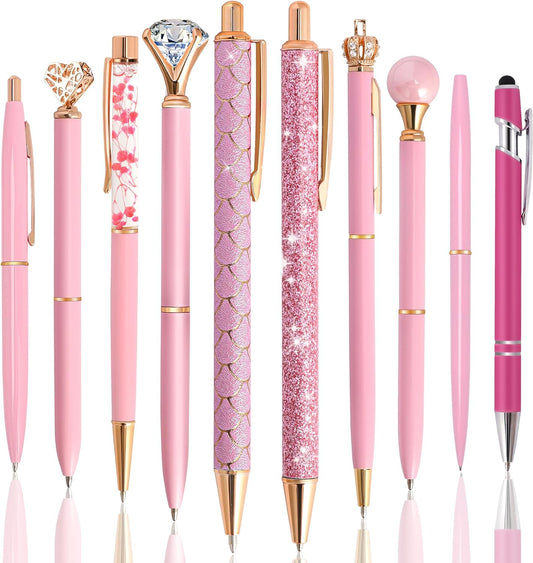 10Pcs Ballpoint Pens Set Party Favors for Kids Purple Pink Pens Gifts