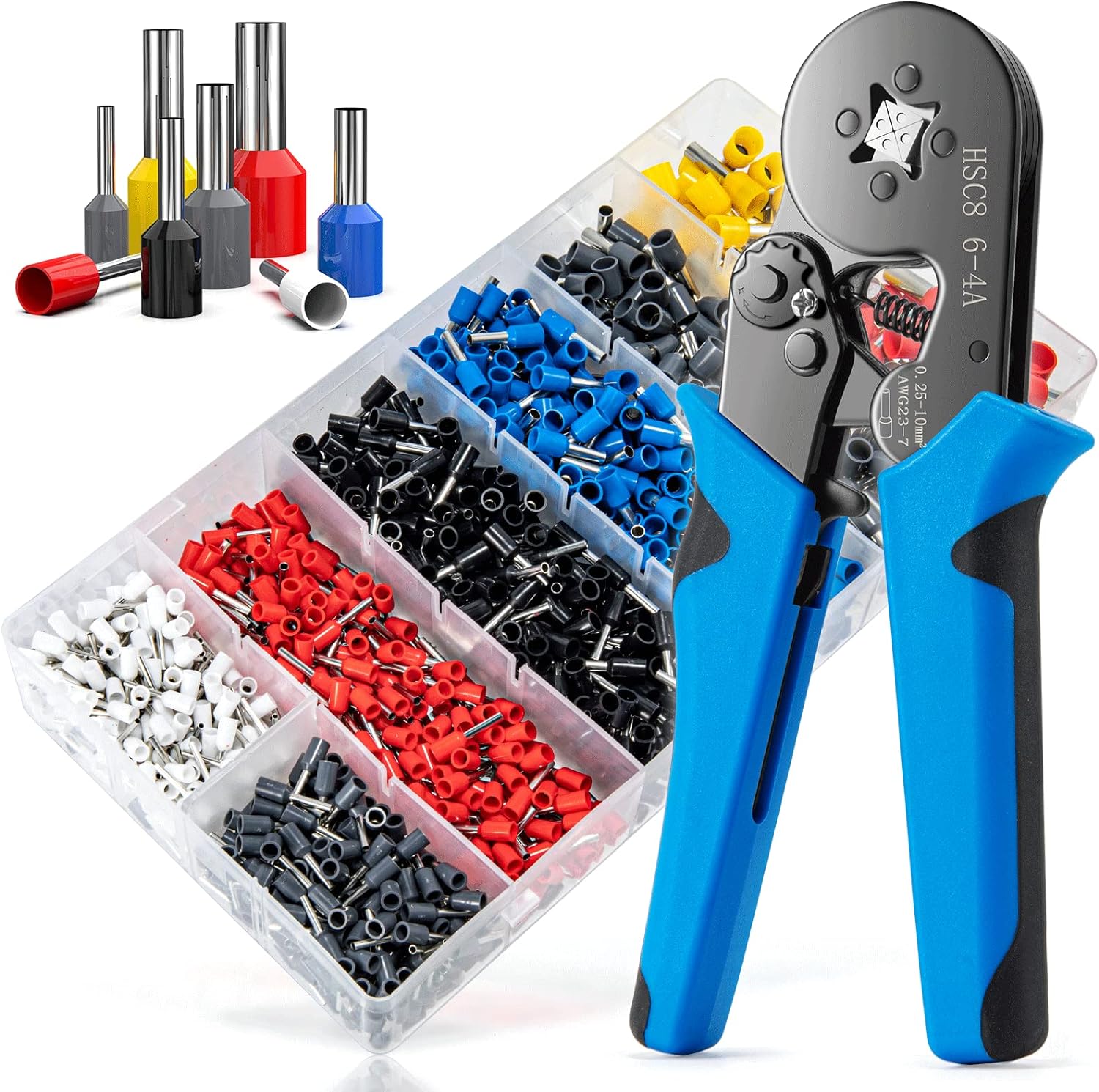 Ferrule Crimping Tool Kit with 1250PCS Wire End Ferrules,Crimper Plier