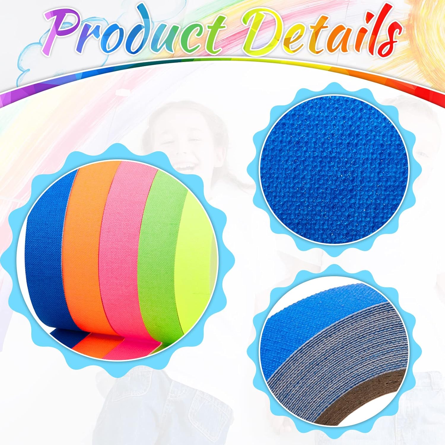 10Pcs Spike Tape Multicolor Bright UV Reflective Tape 15mm x 5m