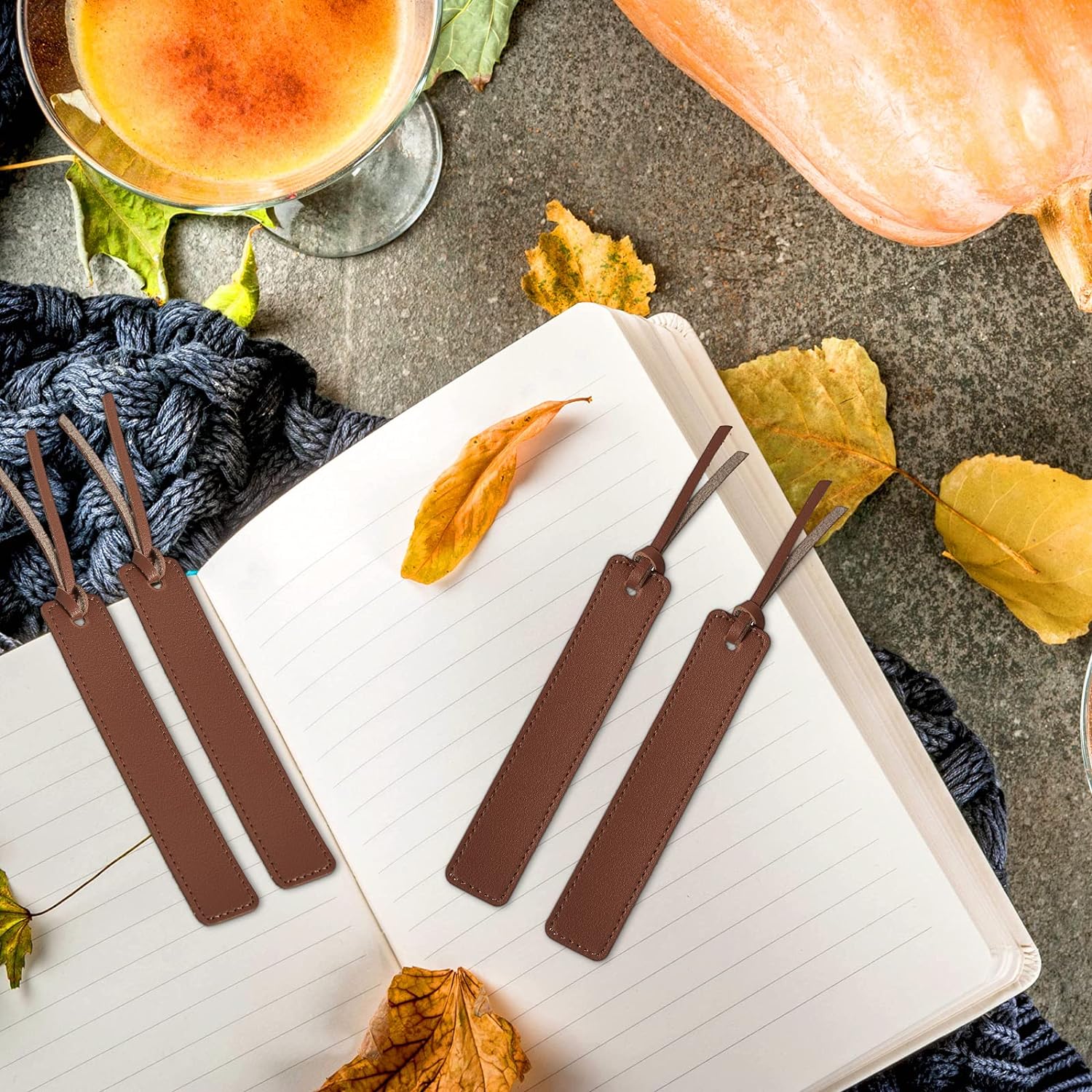 Handmade Genuine Leather Bookmarks 10 Pack
