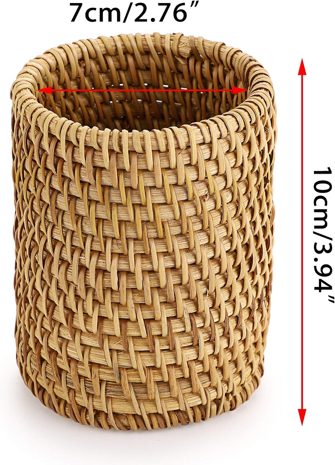 Rattan Pen Cup,Handmade Desk Pencil Holders