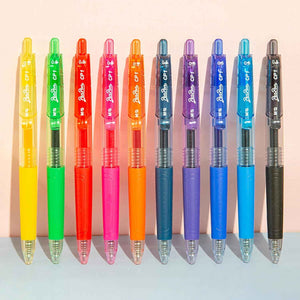 12 Stylos Gel Pailletés Rétractables - Pointe 1 Mm, Couleurs Teint Chair, Grande Capacité Encre