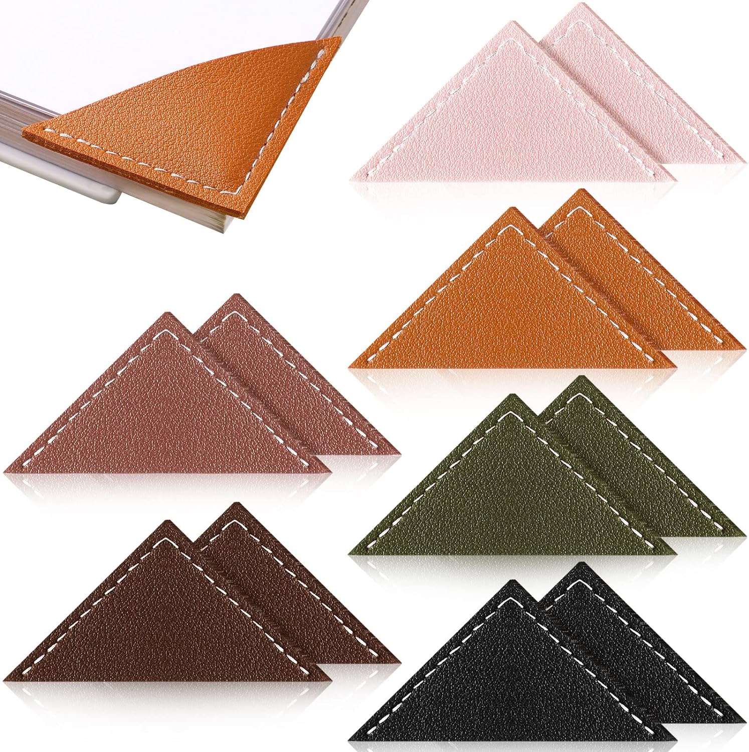 12Pcs Leather Corner Bookmarks for Women Book Lovers Gift Bible