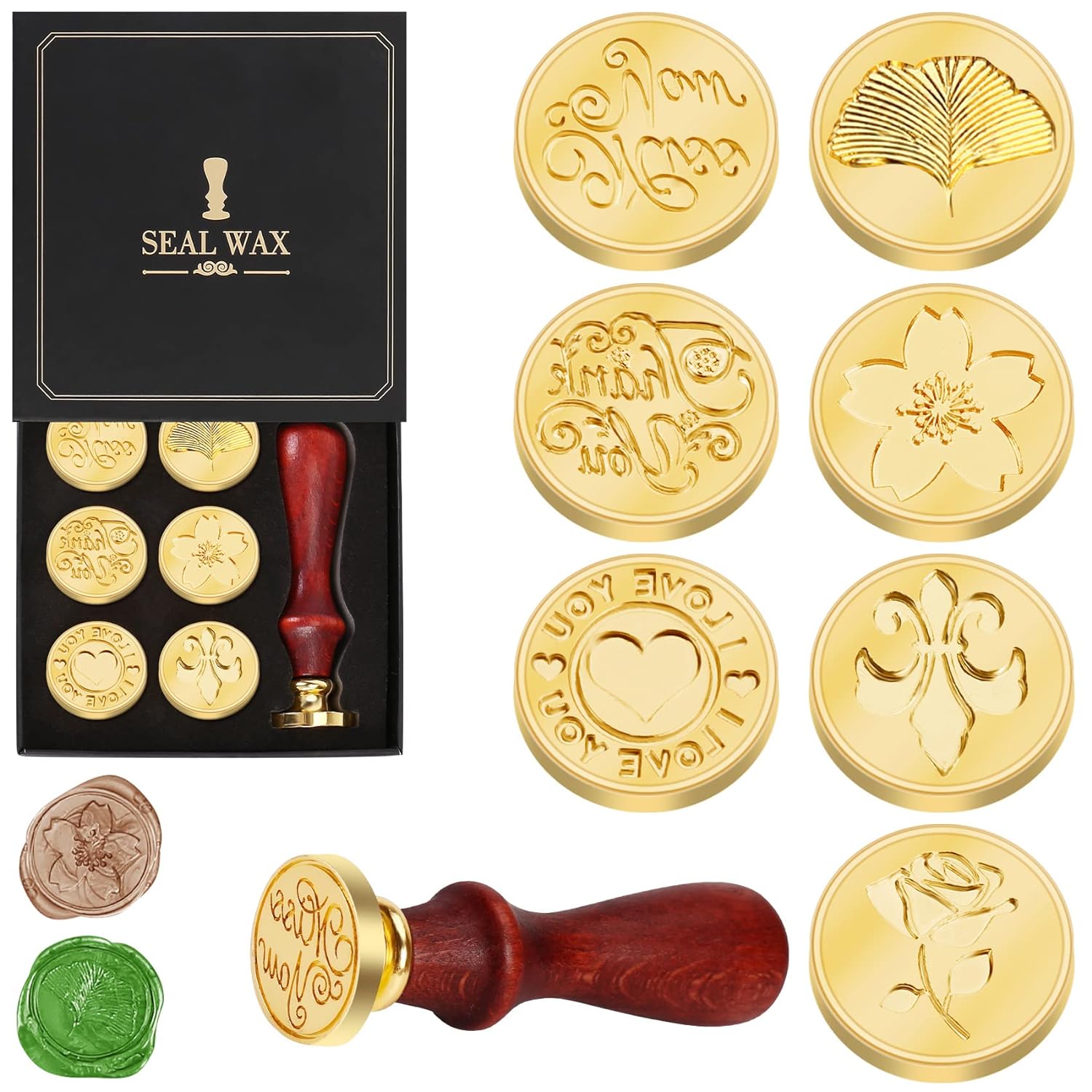 7 Piece Wax Seal Stamp Set