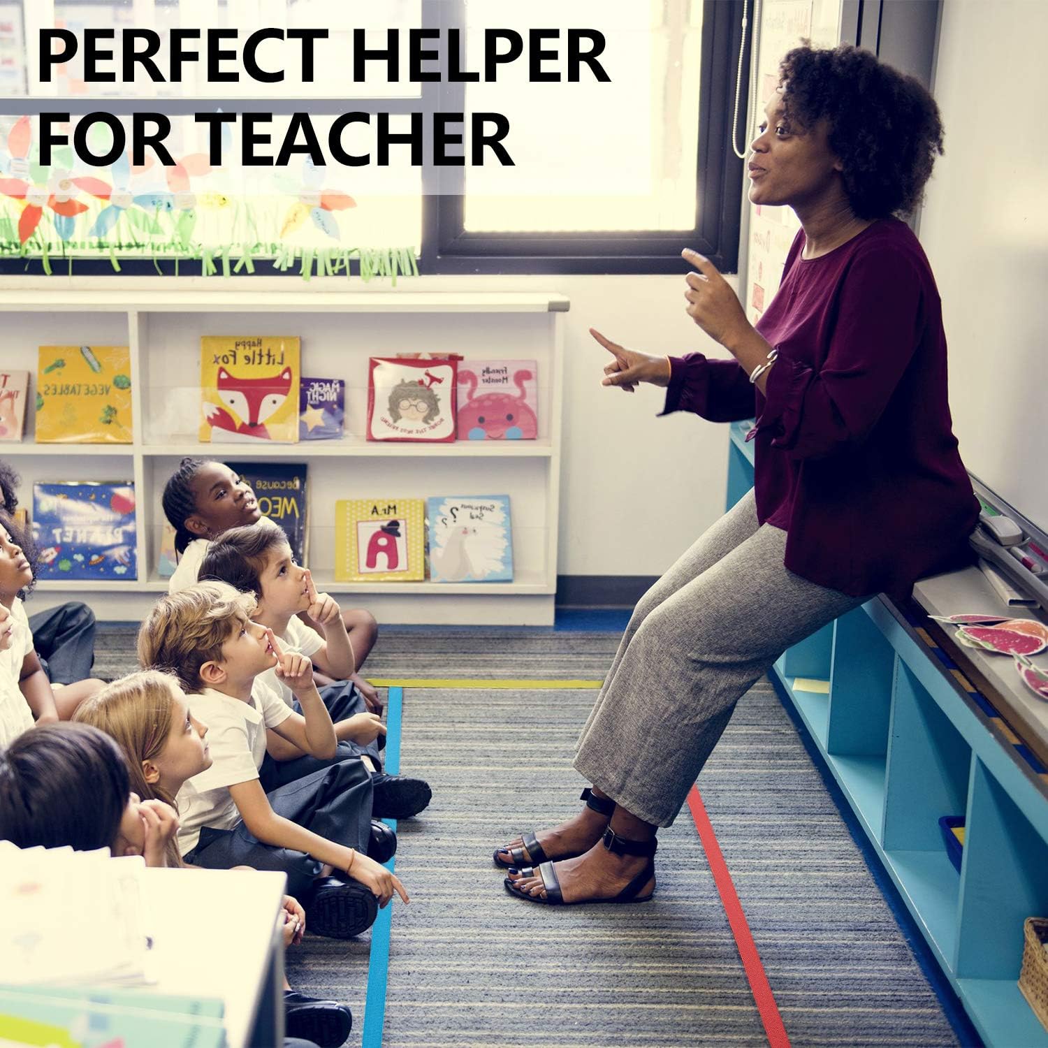 4 Roll 100 Feet Carpet Marker Strips for Classroom Teachers