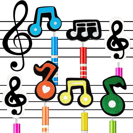 12 Pieces Music Notes Pencils Kids Wooden Pencils