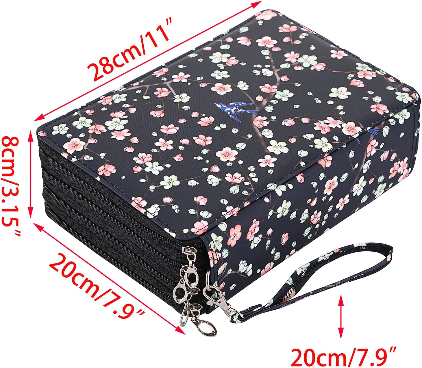 200 Slots Colored Pencil Case Large Capacity Pencil Organizer