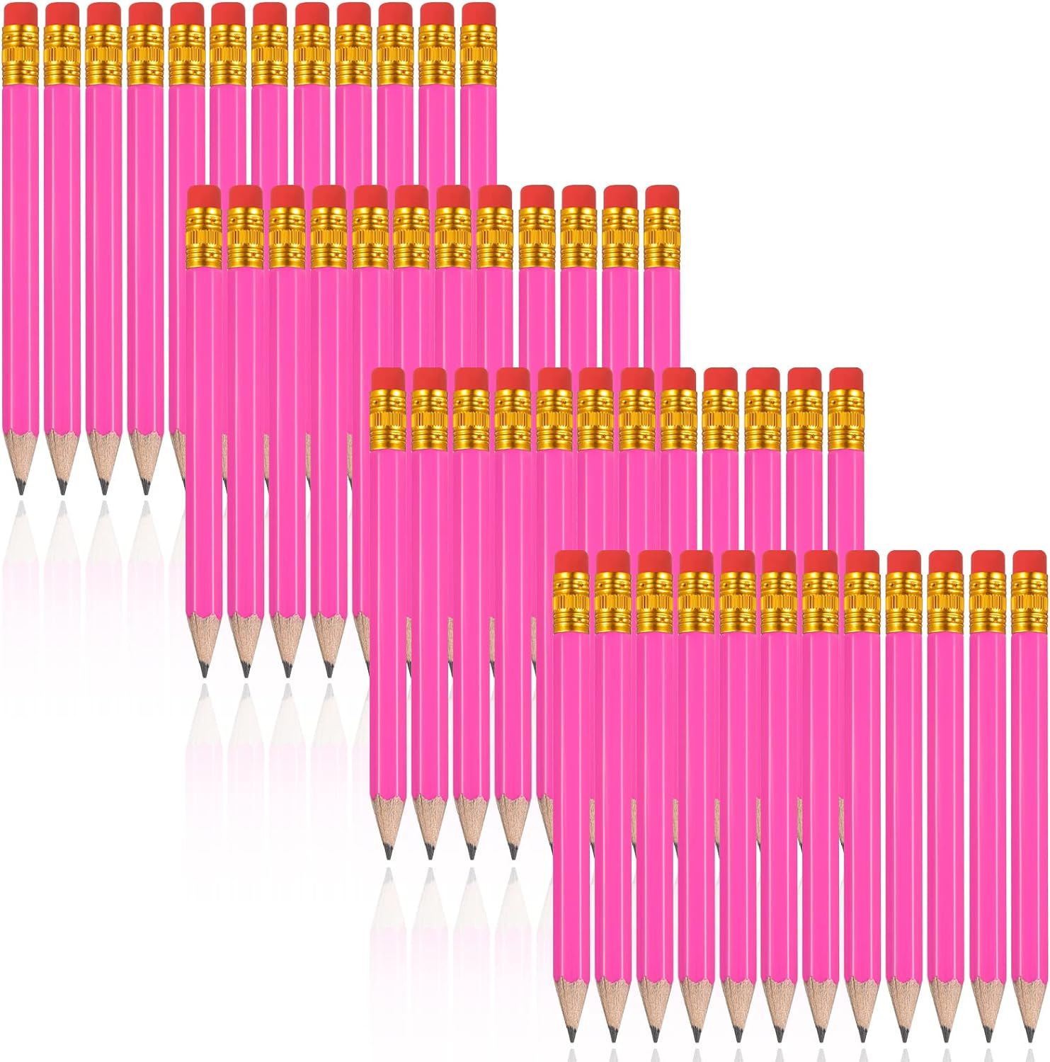 48 Pieces Golf Short Pencils with Eraser for Kids
