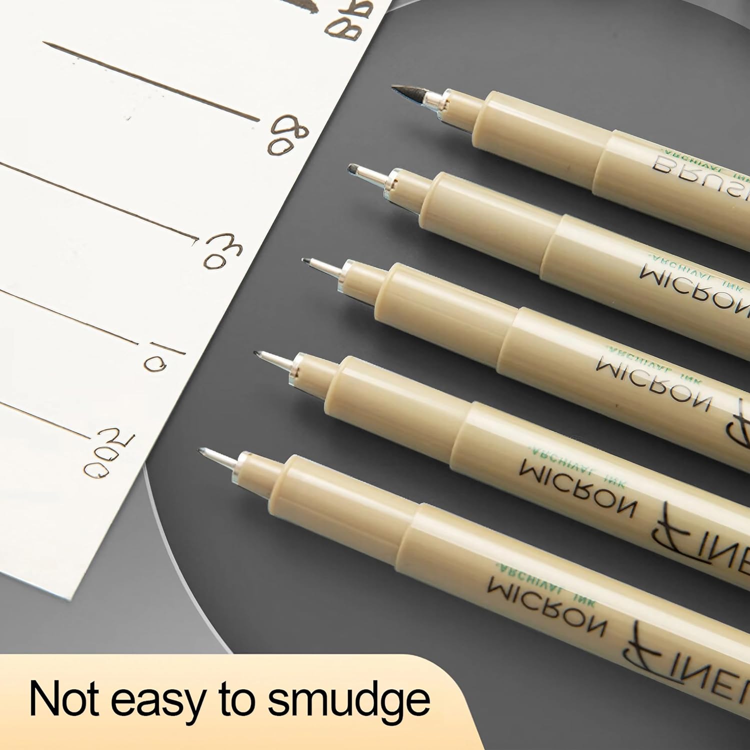 M&G 7Pcs Black Archival Ink Micron Fineliner Pens