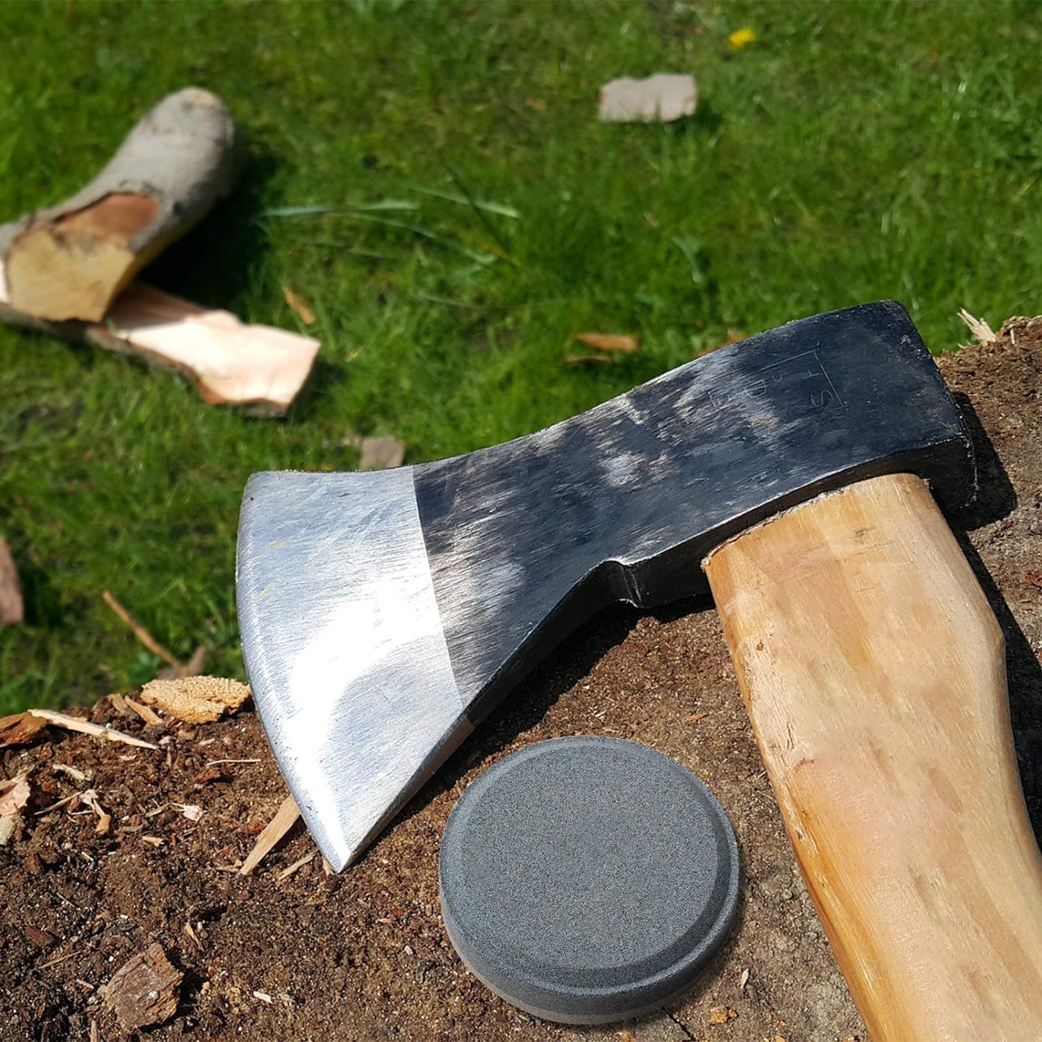 Axe File Sharpener Stone Set,120 and 240 Grit