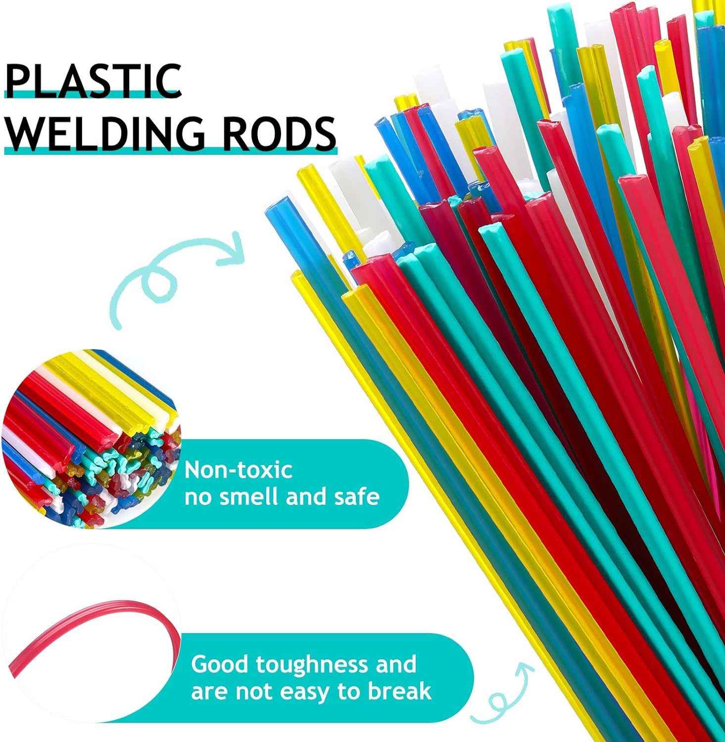 100Pcs Plastic Welding Rods 20cm