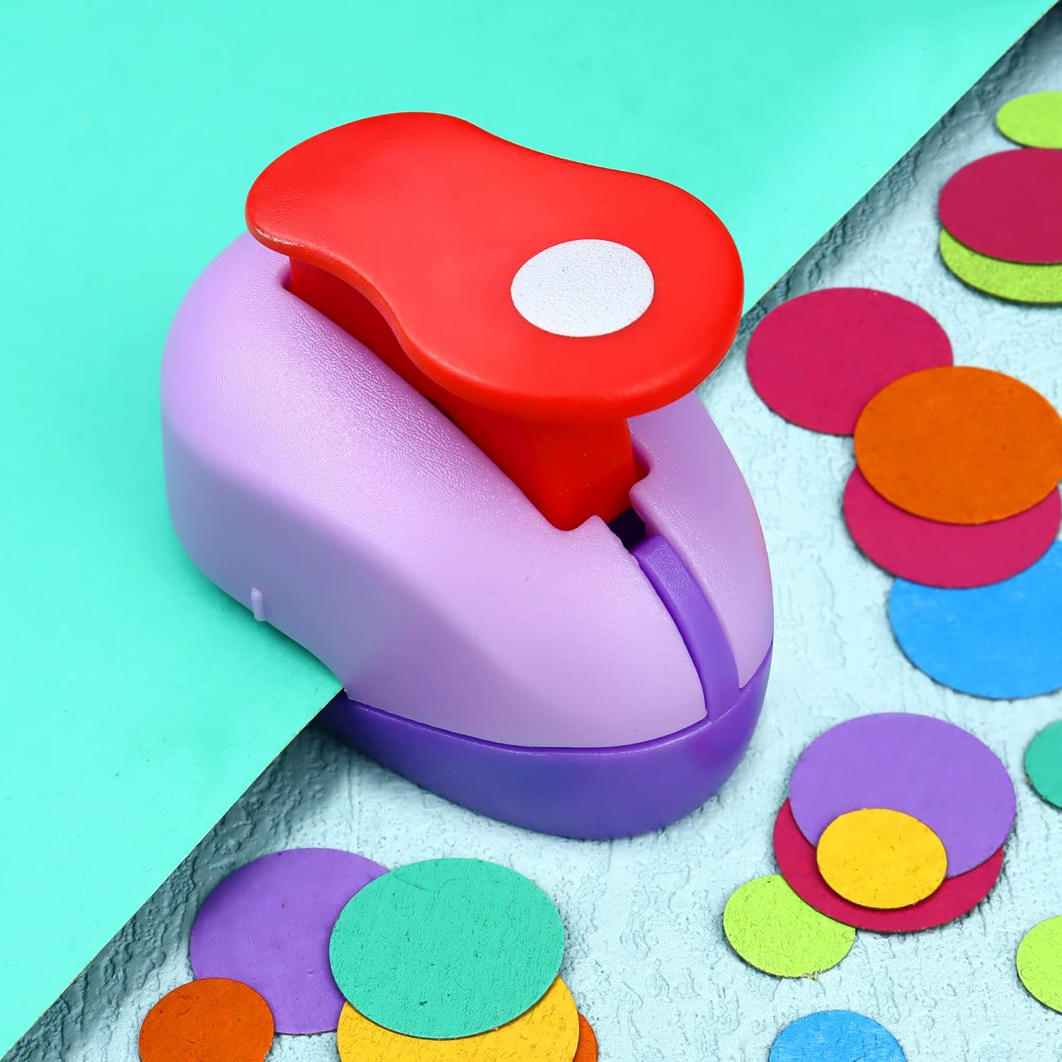 3Pcs 1 Inch Paper Punches with Heart,Star,Circle Craft Hole Shapes