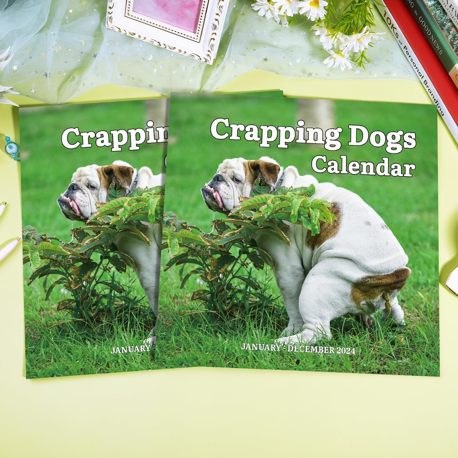 2024 Wall Calendar Crapping Dogs