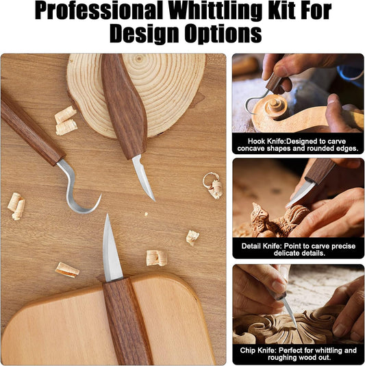 10in1 Whittling Wood Carving Knife Tool Kit