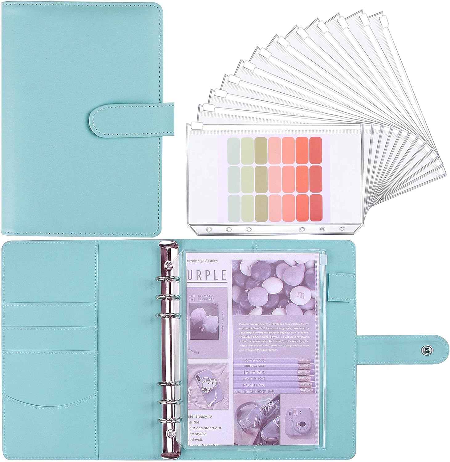 Finance Manager Notebook A5 Binder Notebook Financial Management with 12PCS Budget Envelopes