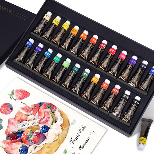 Paul Rubens Profesional Artist Watercolor Paint Set,5ml Tube,24 Colors