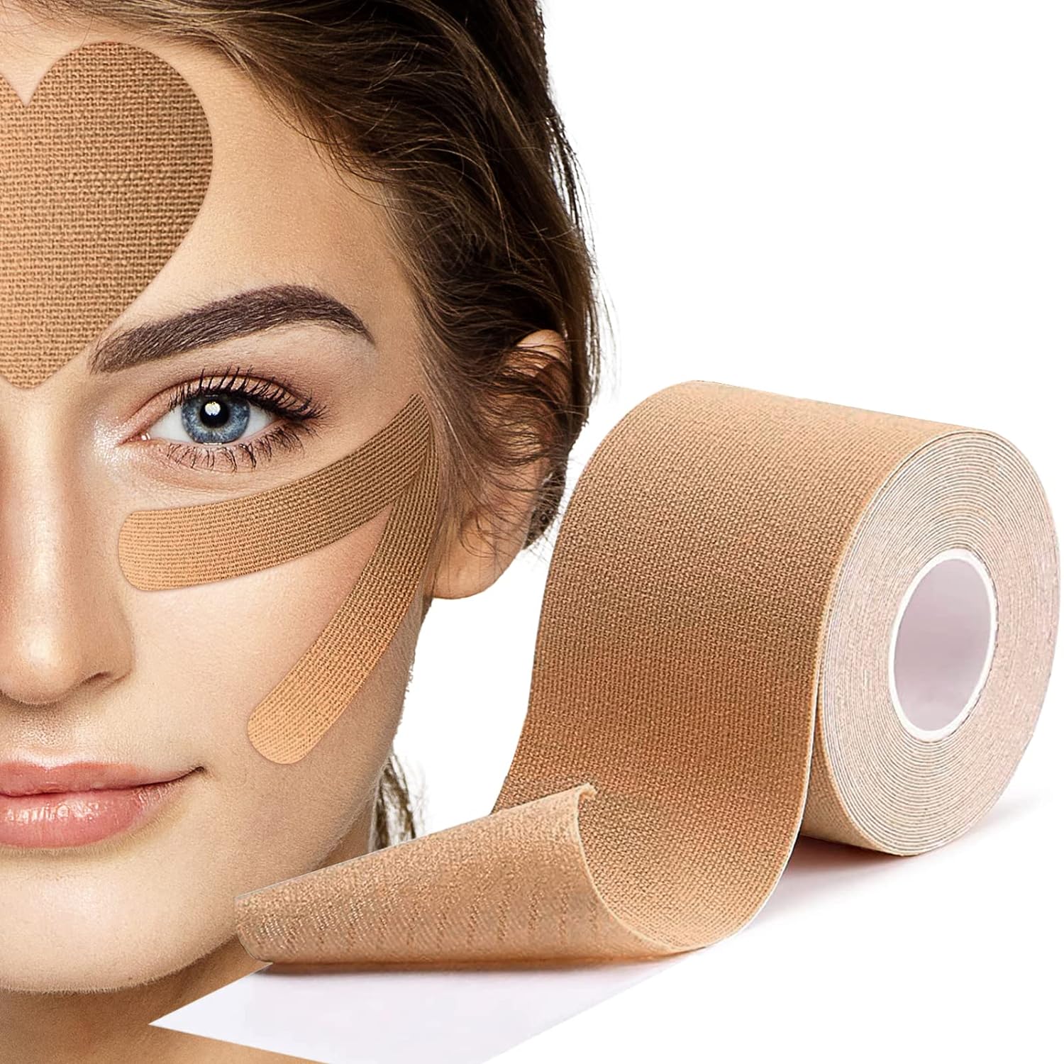 Anti-Wrinkle Tape Facial Myofascial Lift Tape 2.5CM x 5M,2 Rolls