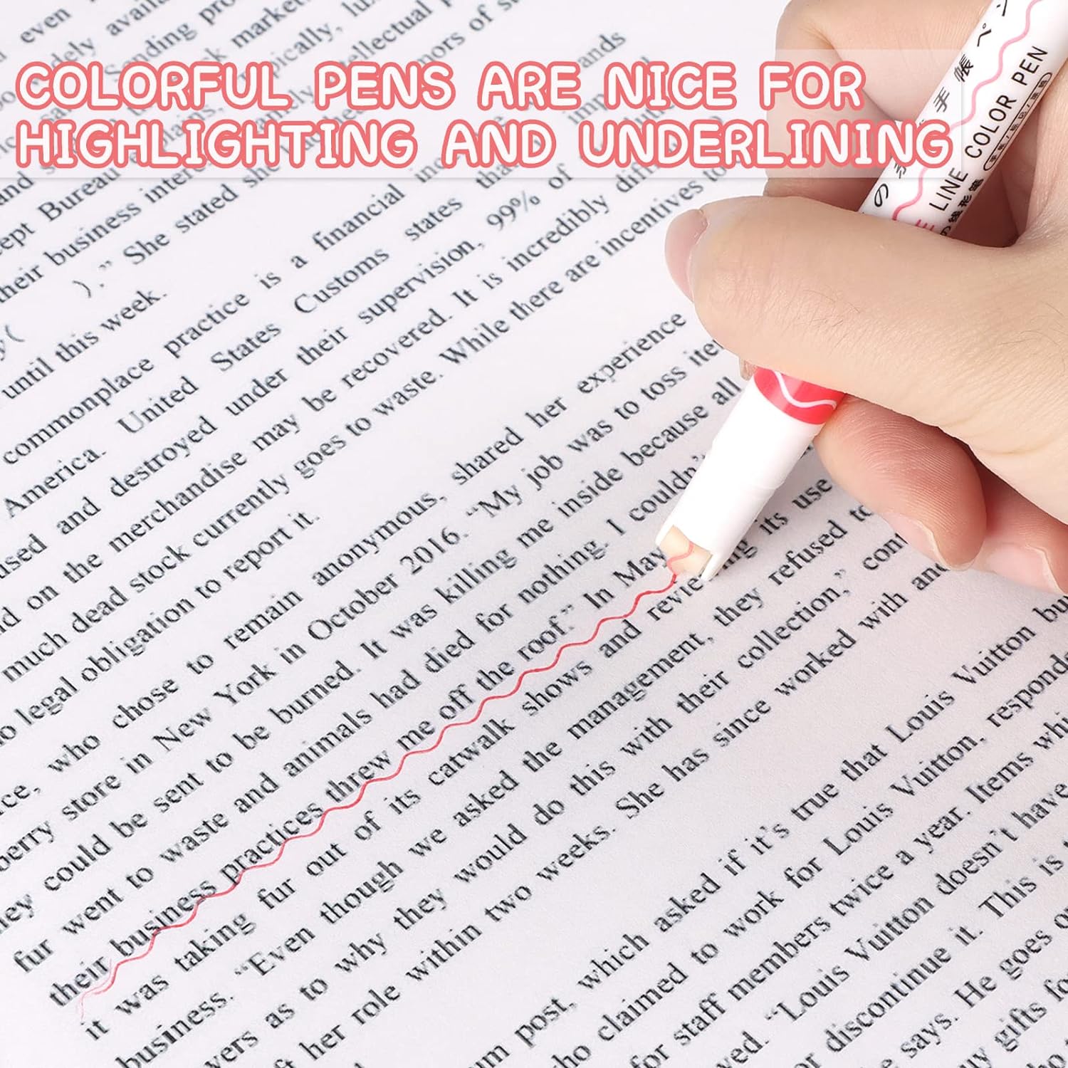 8PCS Curve Highlighter Flair Pens for Writing Journaling