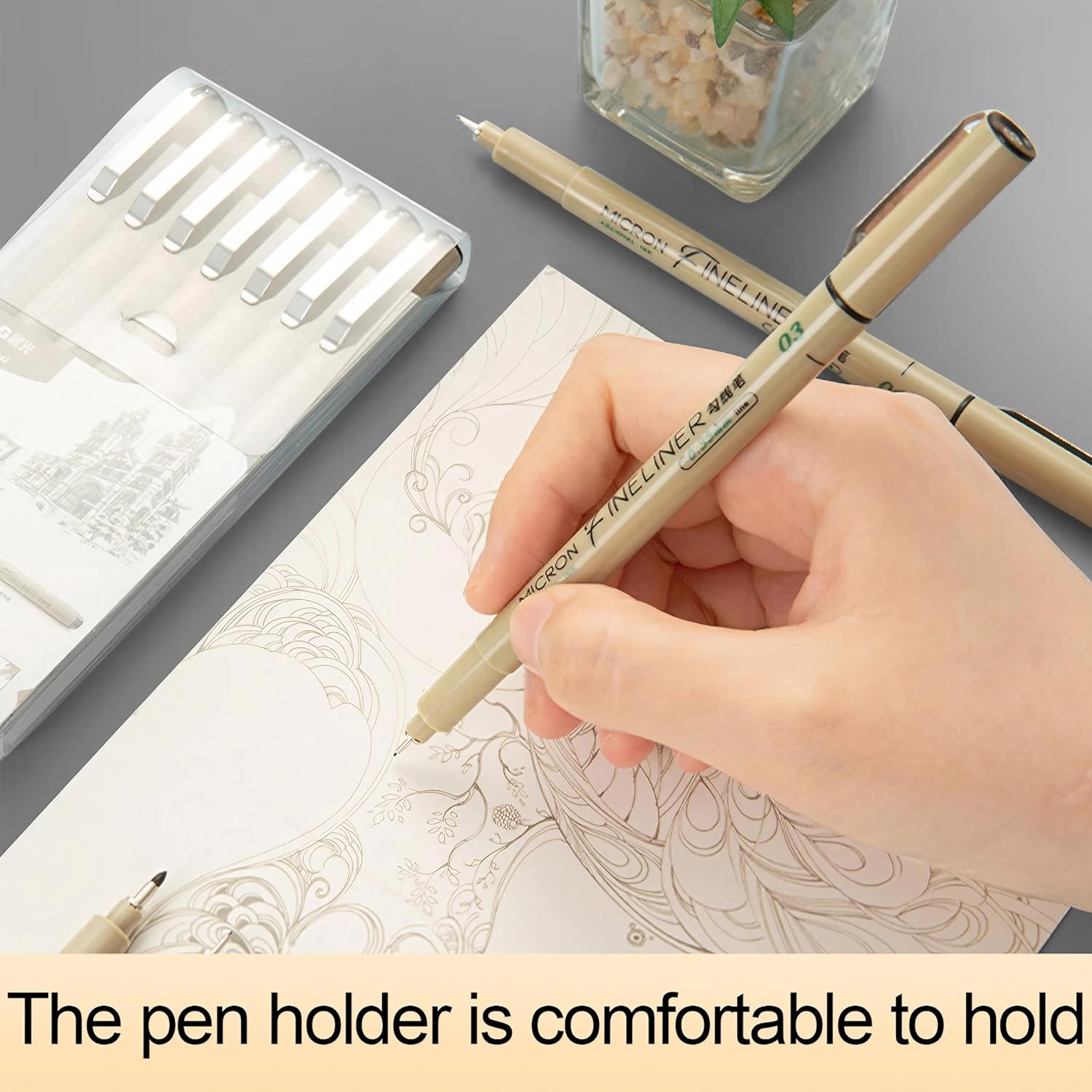 M&G 7Pcs Black Archival Ink Micron Fineliner Pens